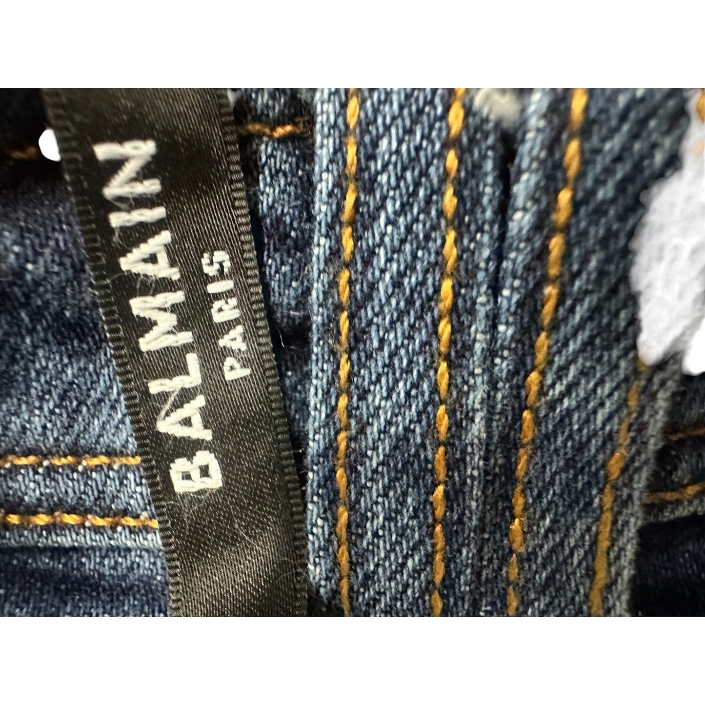Balmain Faded High-Rise Denim Skinny Jeans Blue Mid Denim Women's Size 34