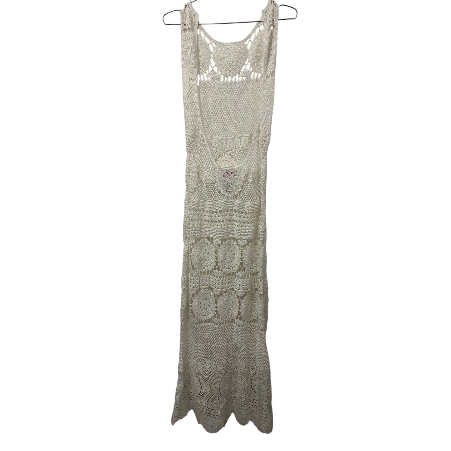 Miss June Cotton Crochet Keyhole Back Angel Long Maxi Dress