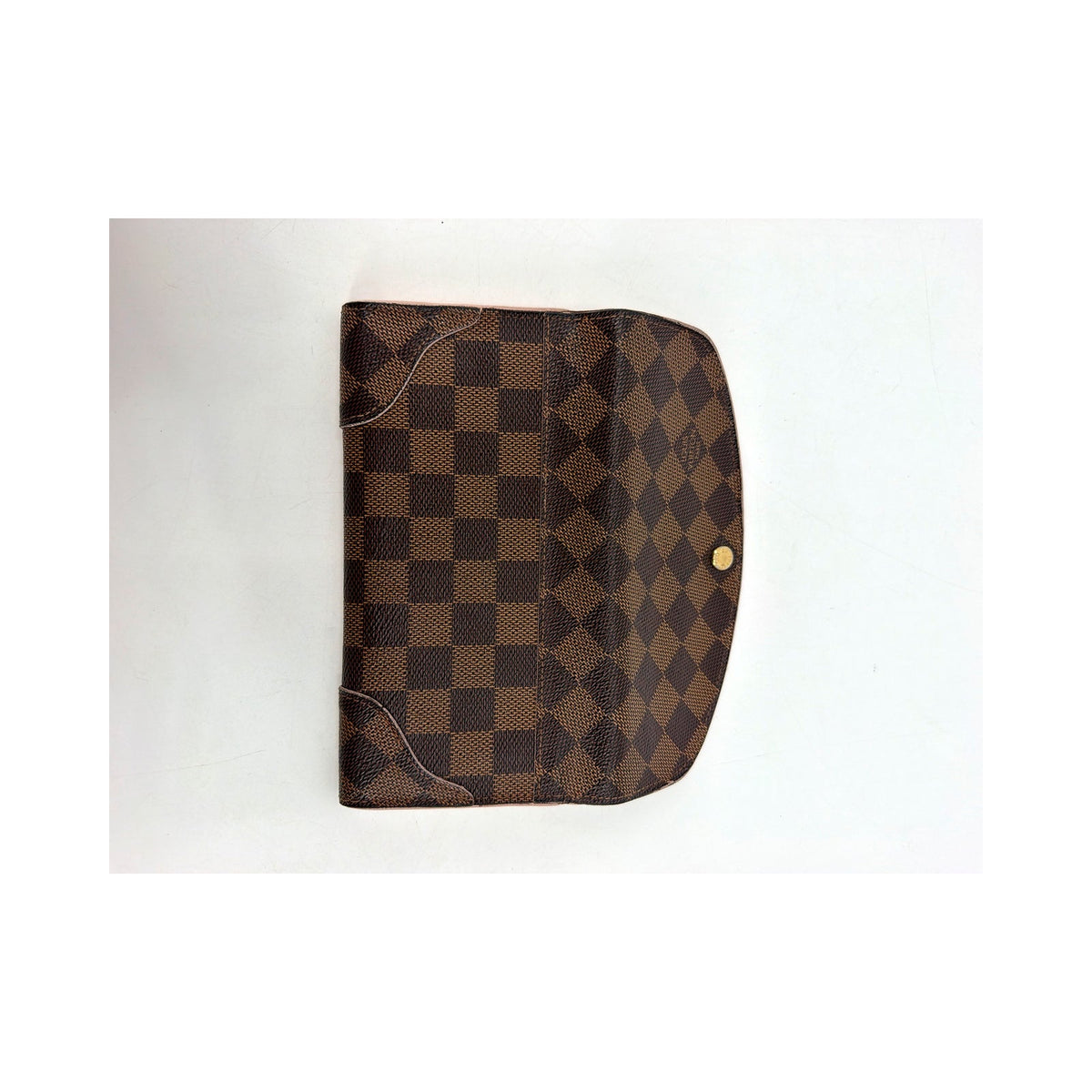 Louis Vuitton Damier Ebene Long Flap Wallet Rose Ballerine Pink