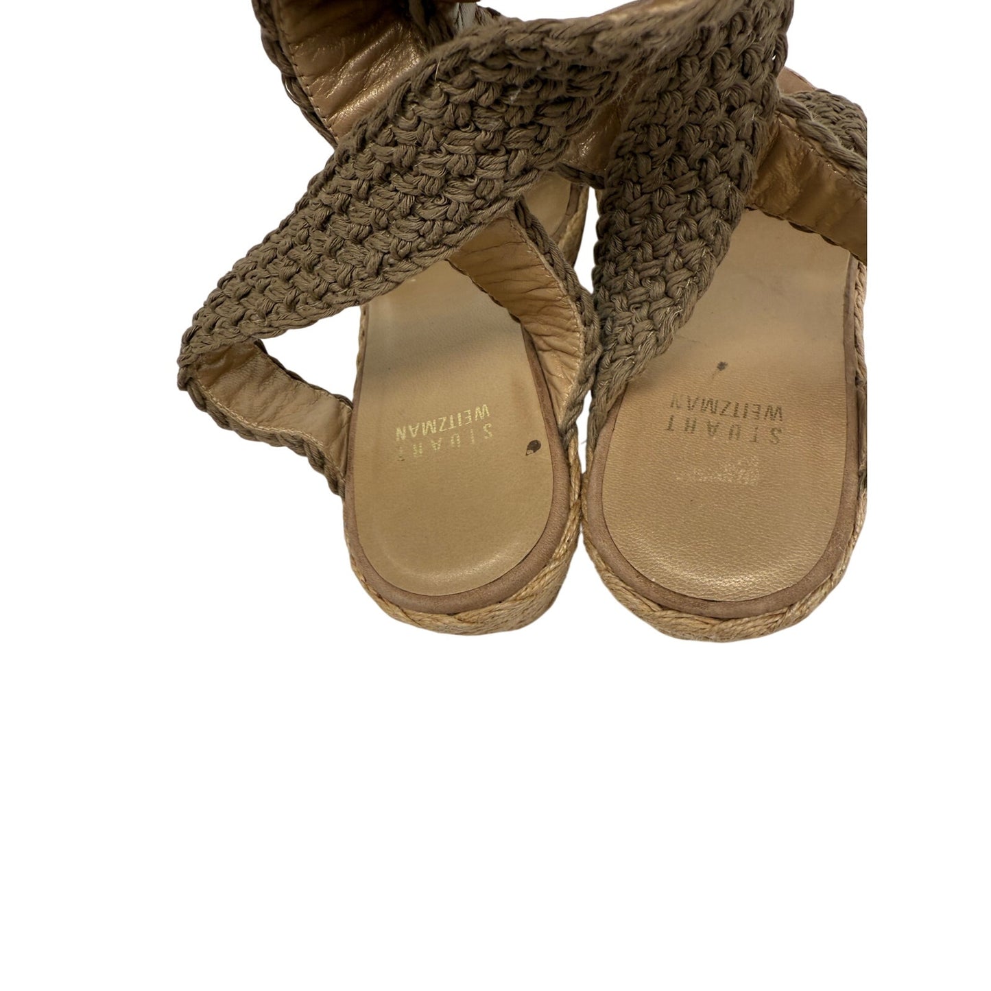 Stuart Weitzman Alex Ankle Strap Platform Wedge Espadrille Sandal