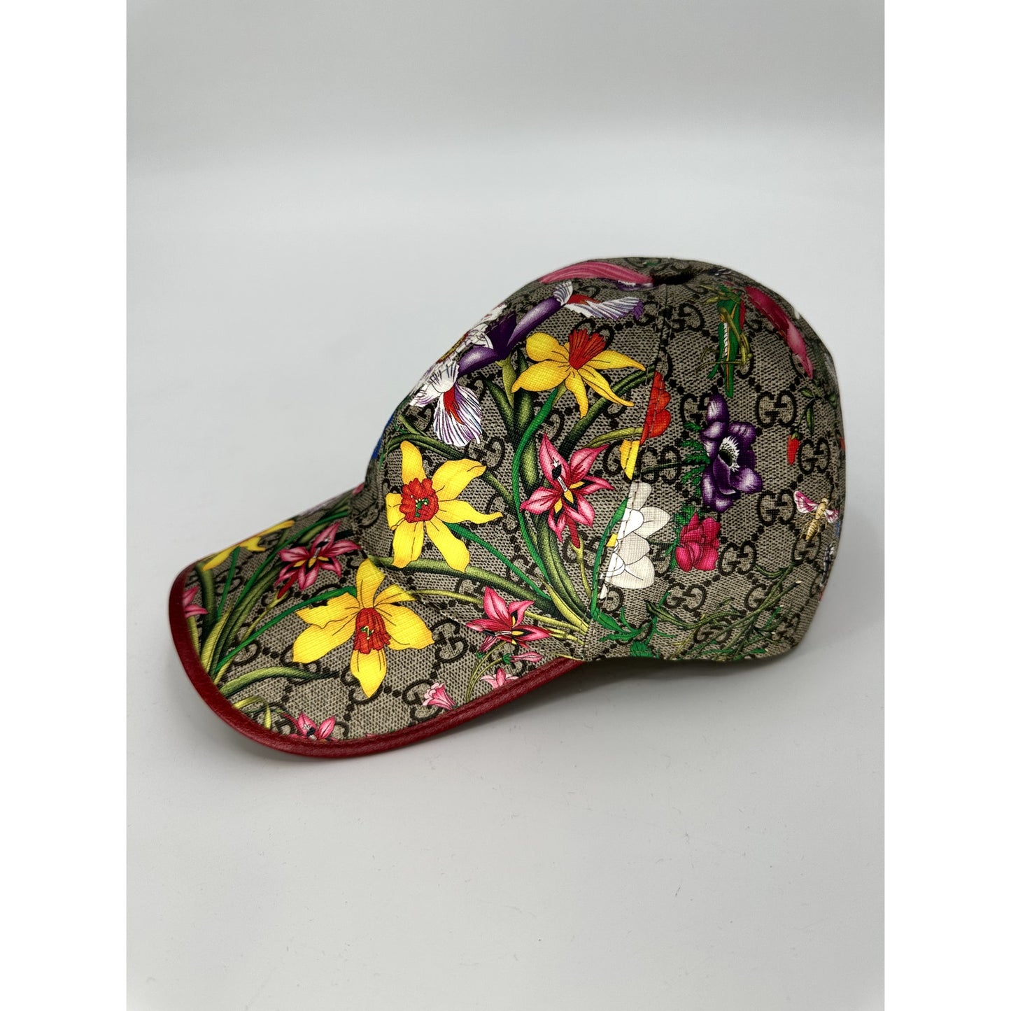 Gucci GG Coated Canvas Floral Print Baseball Hat