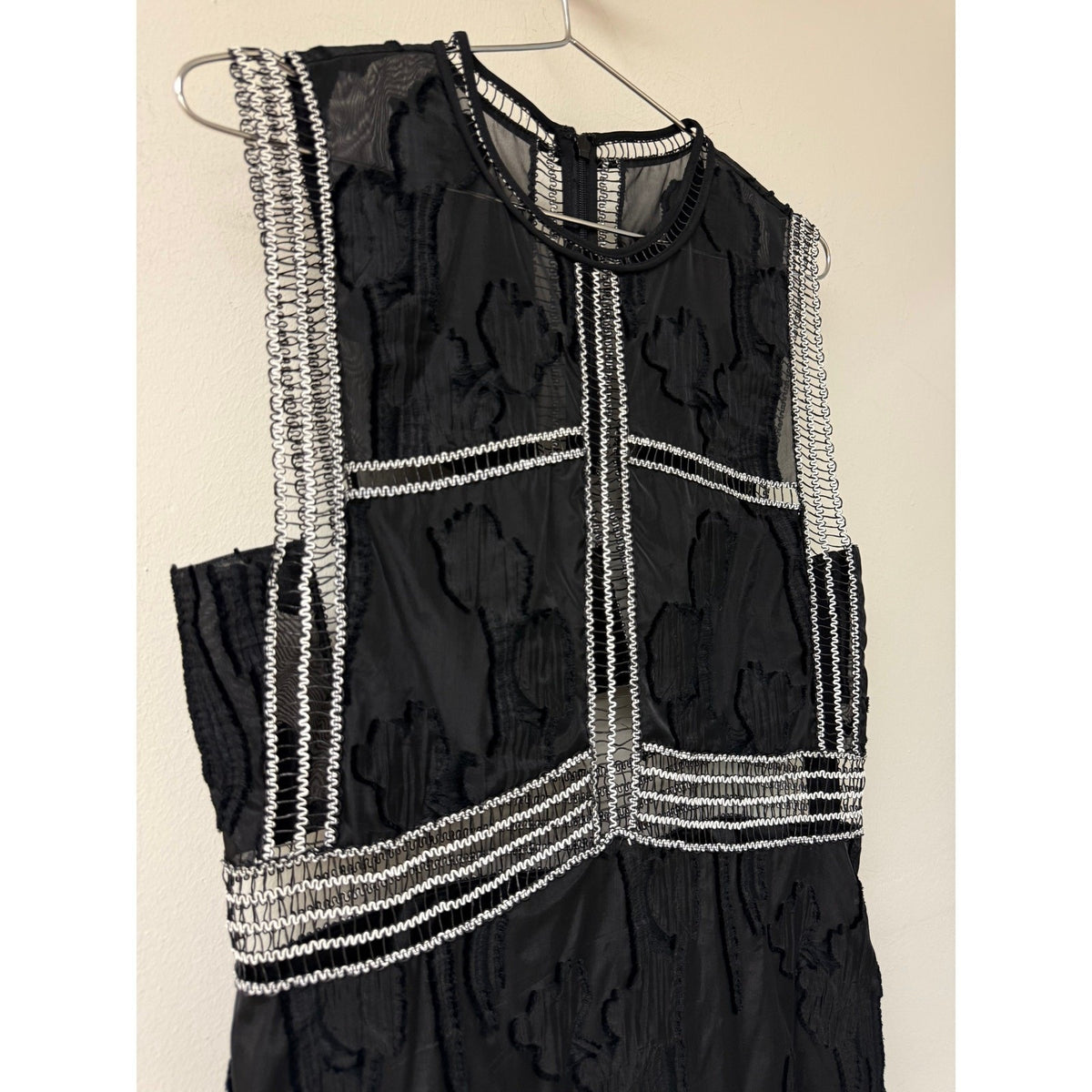 Alexis Rajani Sleeveless A-Line Mini Dress Lace Trim
