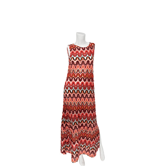 Mister Zimi Knit Abstract Print Goldy Midi Dress