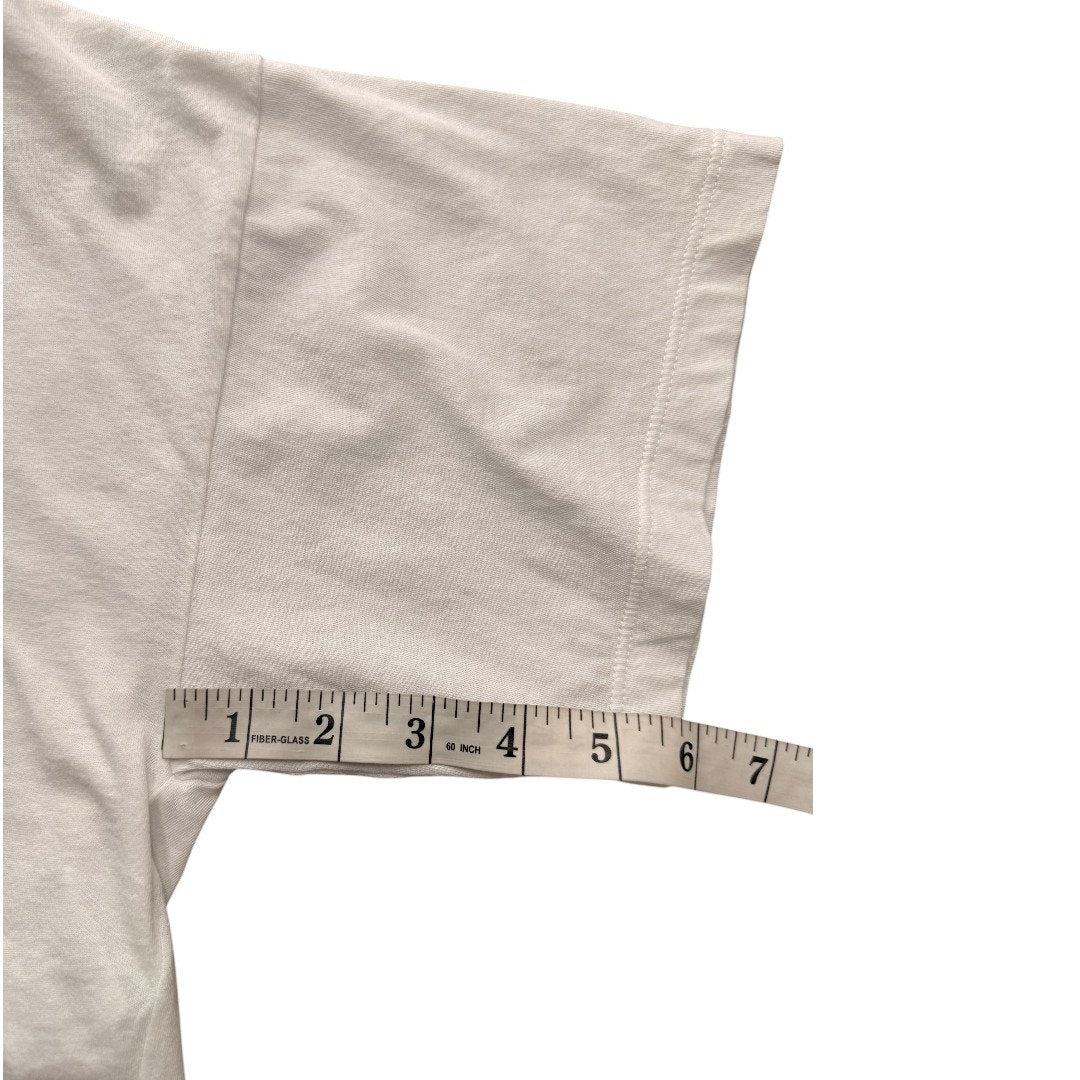 Saint Laurent White Young Romance Graphic Cropped T-Shirt Women's Size XS