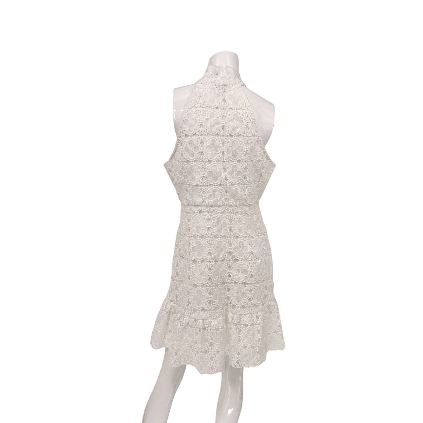 Aqua Lace Floral Mini Shirt Dress