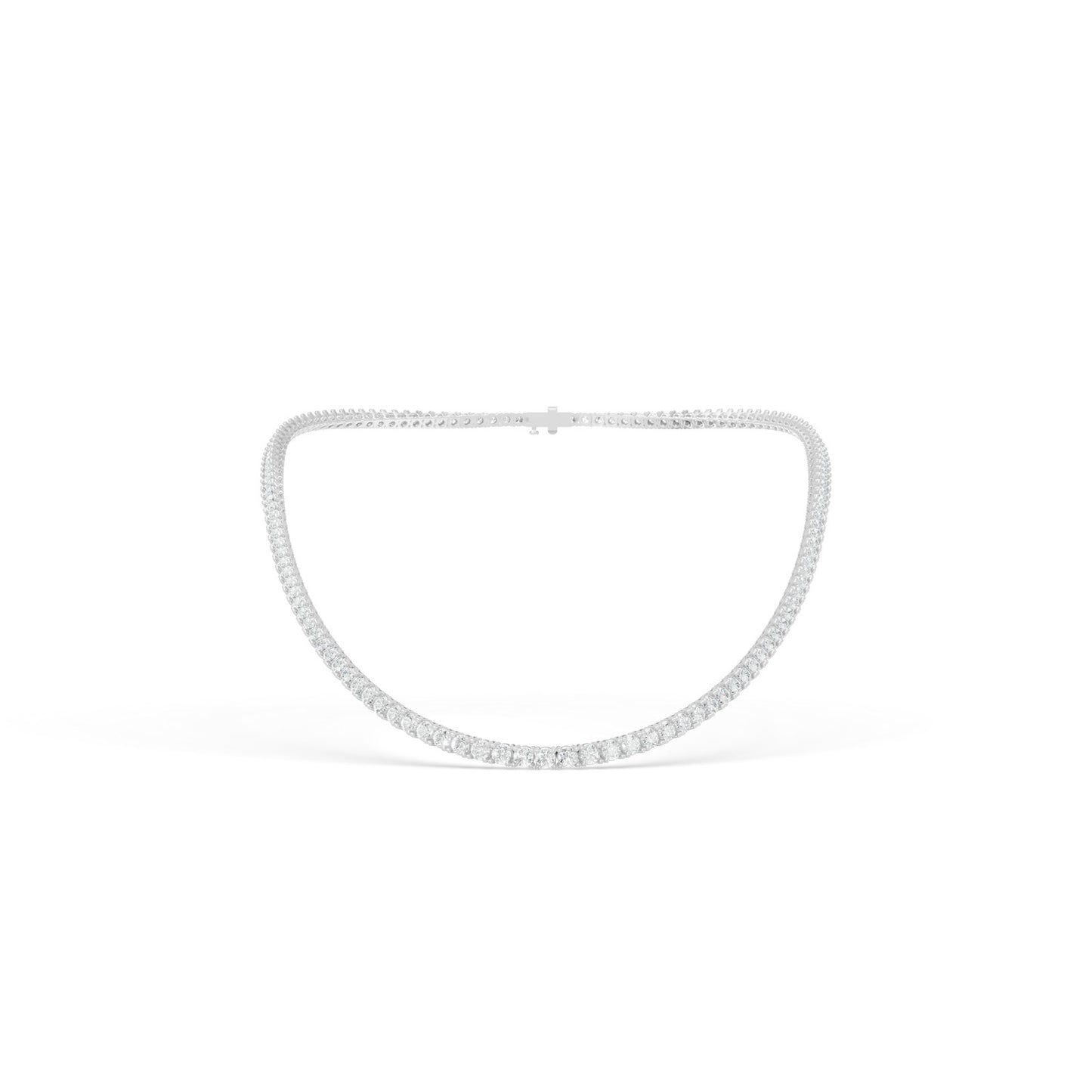 16.47 CTW 14K White Gold  Diamond Tennis Necklace
