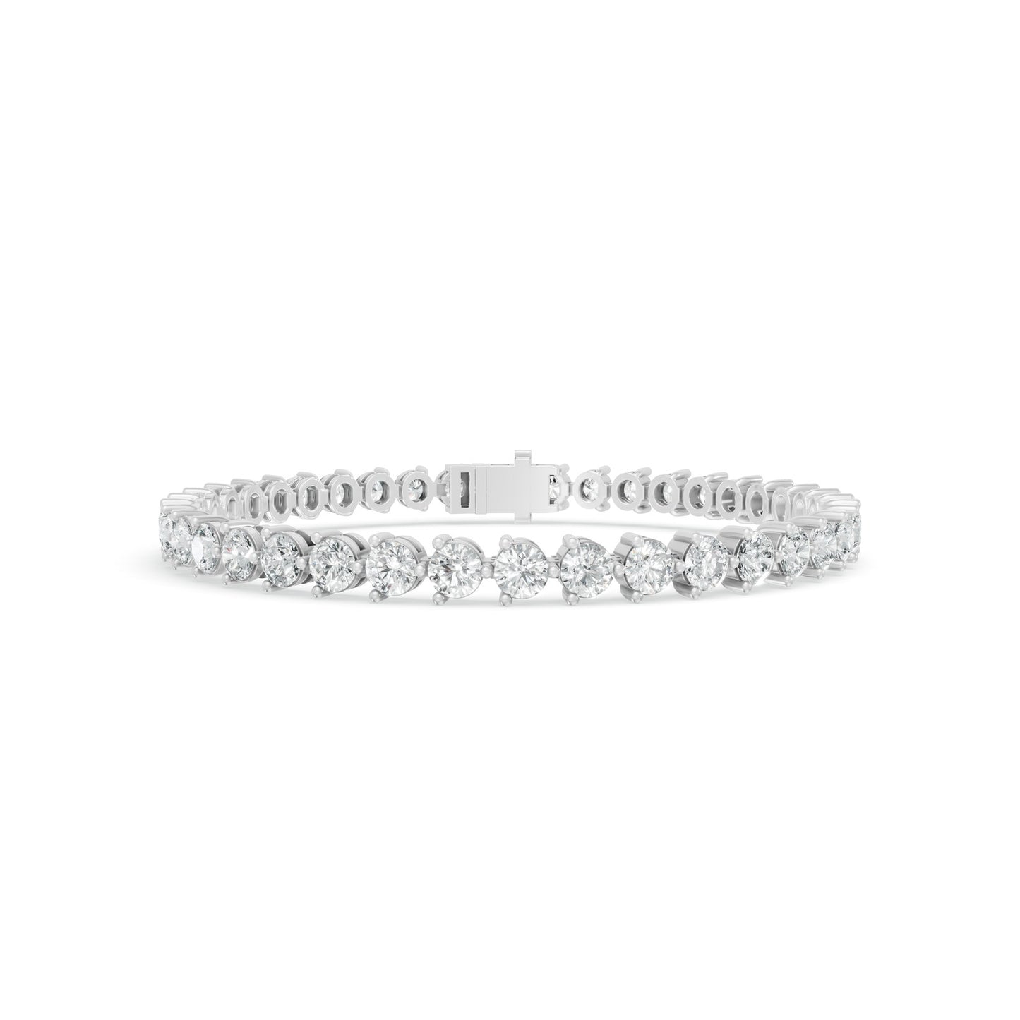 7.06 ctw Diamond 3 Prong 14K White Gold Tennis Bracelet