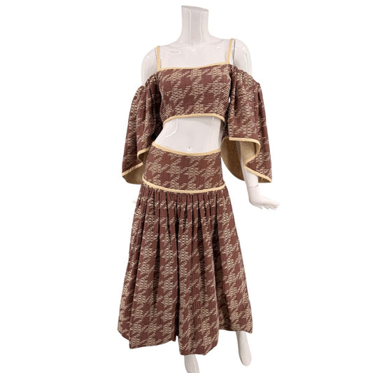 Alexis Woven Pattern Alvar Top Osam Midi Skirt Set