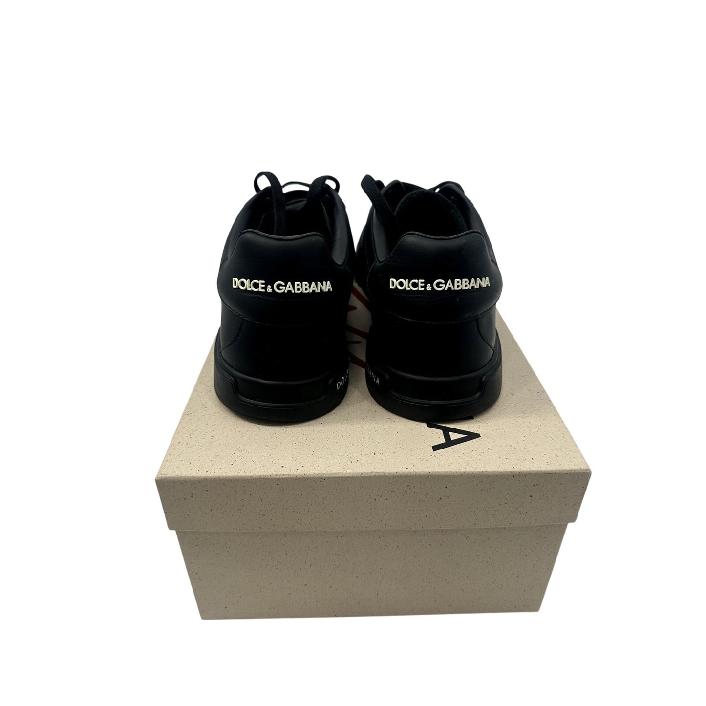 Dolce & Gabbana Leather Portofino Lace Up Sneakers