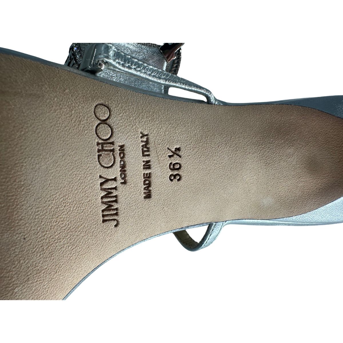 Jimmy Choo Metallic Leather Archive Thong 85 Sandals