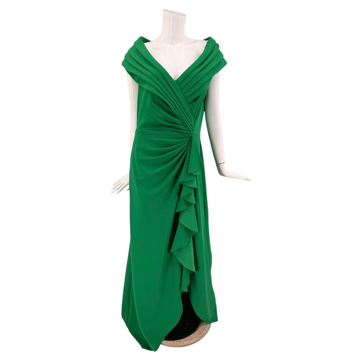 Tadashi Shoji Talise Waterfall Flounce Gown