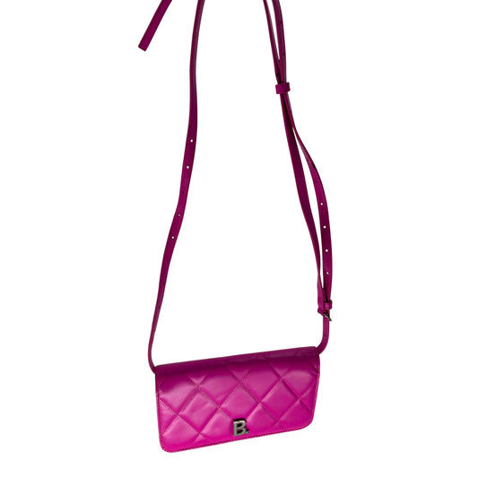 Balenciaga Leather Quilted Touch B Logo Crossbody Bag