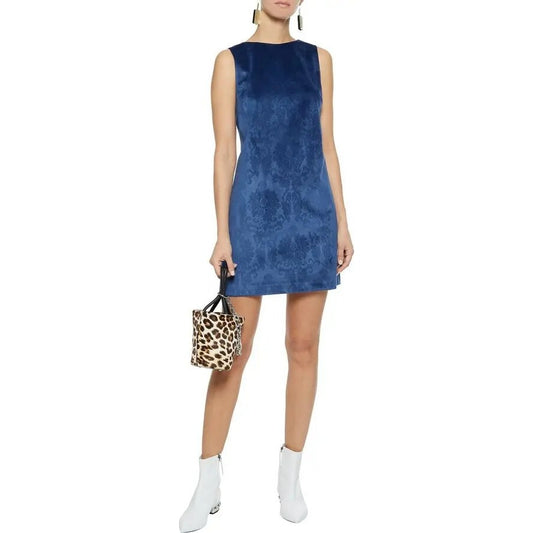 Alice + Olivia Velvet Clyde Printed Sleeveless Mini Dress