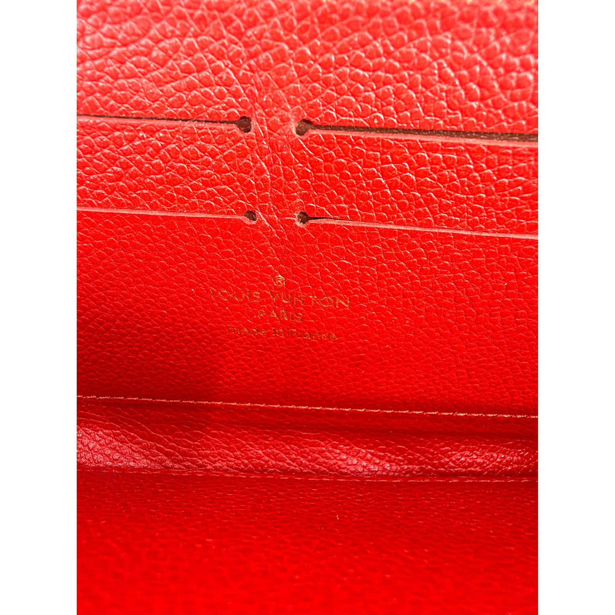 Louis Vuitton Zippy Wallet Monogram Empreinte Leather Red
