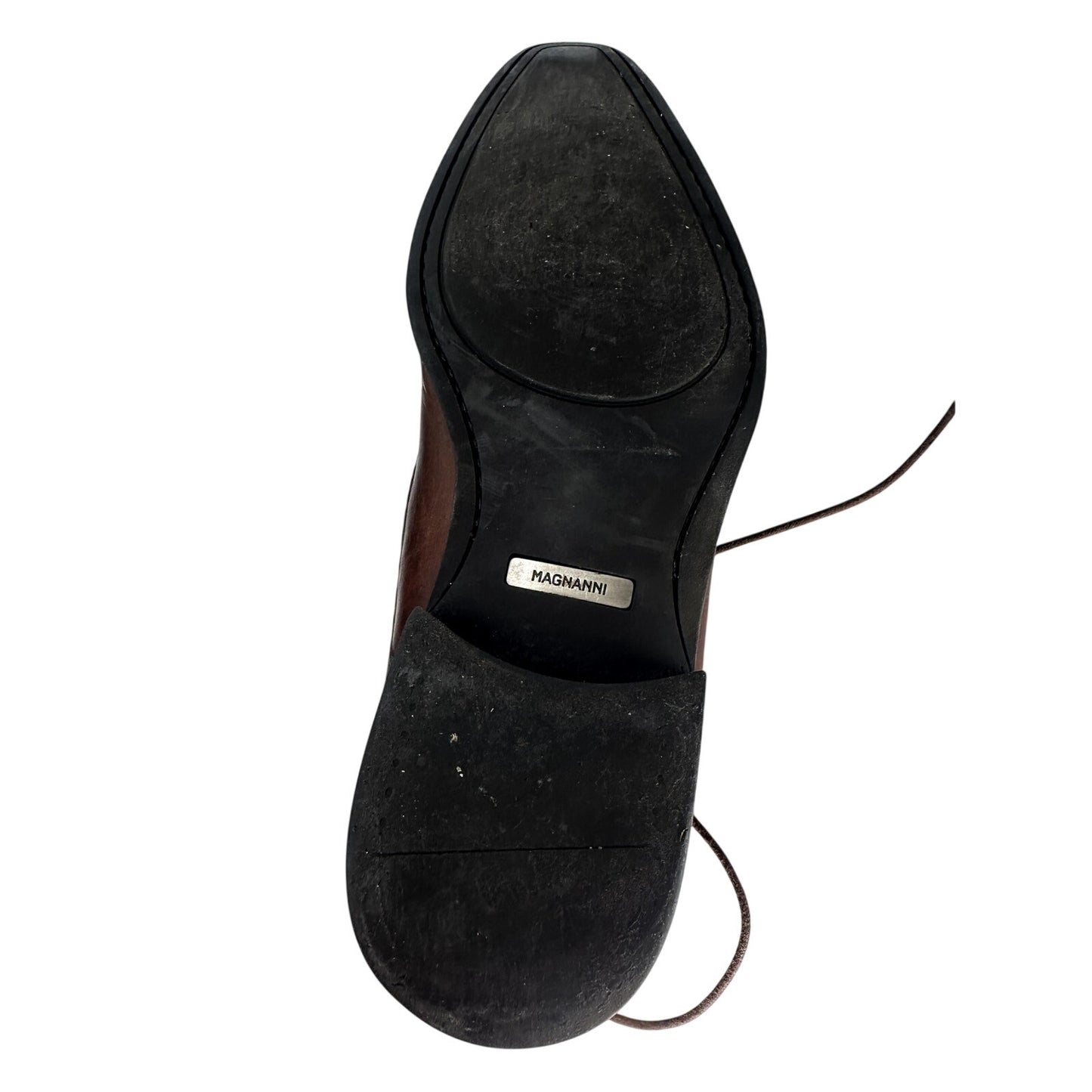 Magnanni Leather Cap Toe Oxford Lace Up Dress Shoes Brown Men's Size 12 M