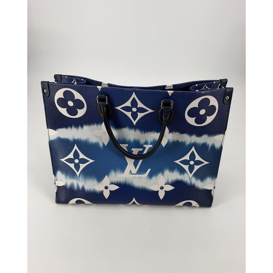 Louis Vuitton Escale OnTheGo GM Blue Tie Dye Giant Monogram Tote Bag M45120