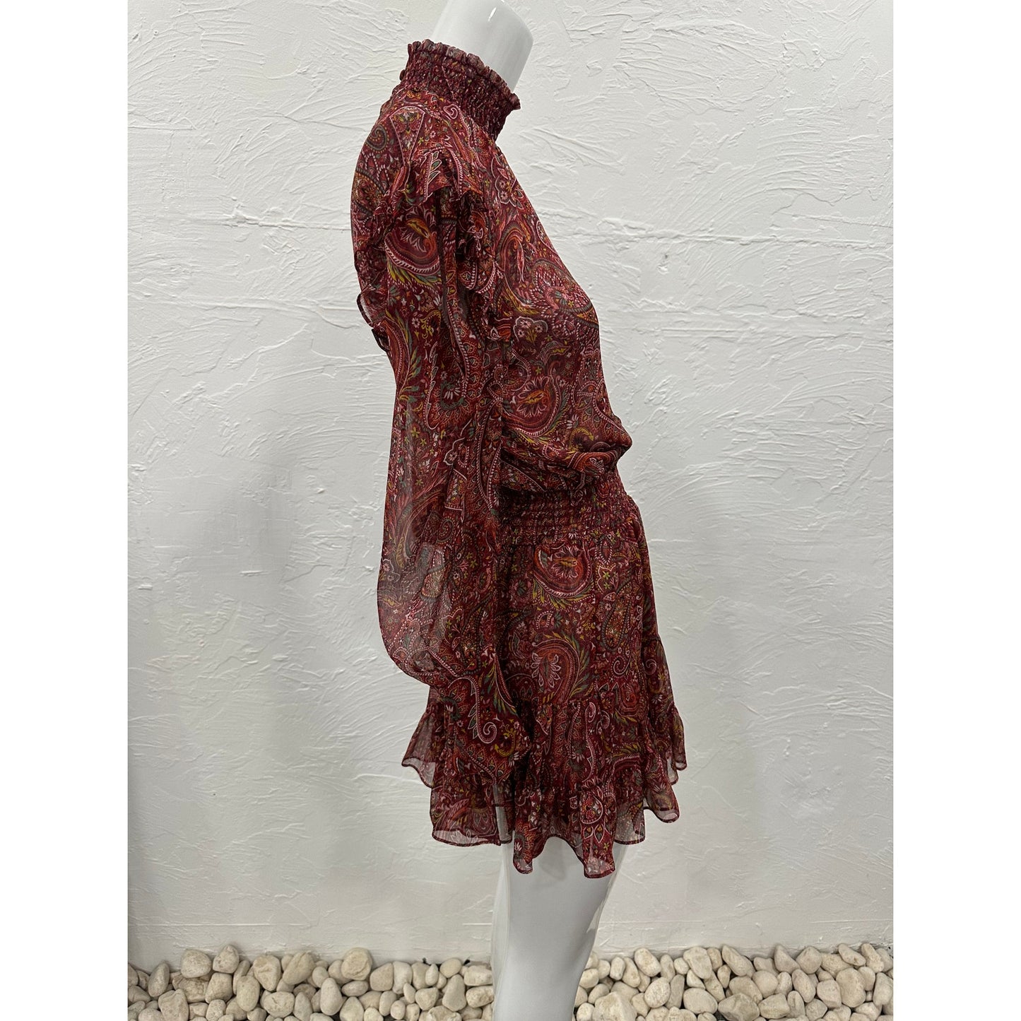 Misa Los Angeles Gianna Paisley Print Smocked Mini Dress Women's