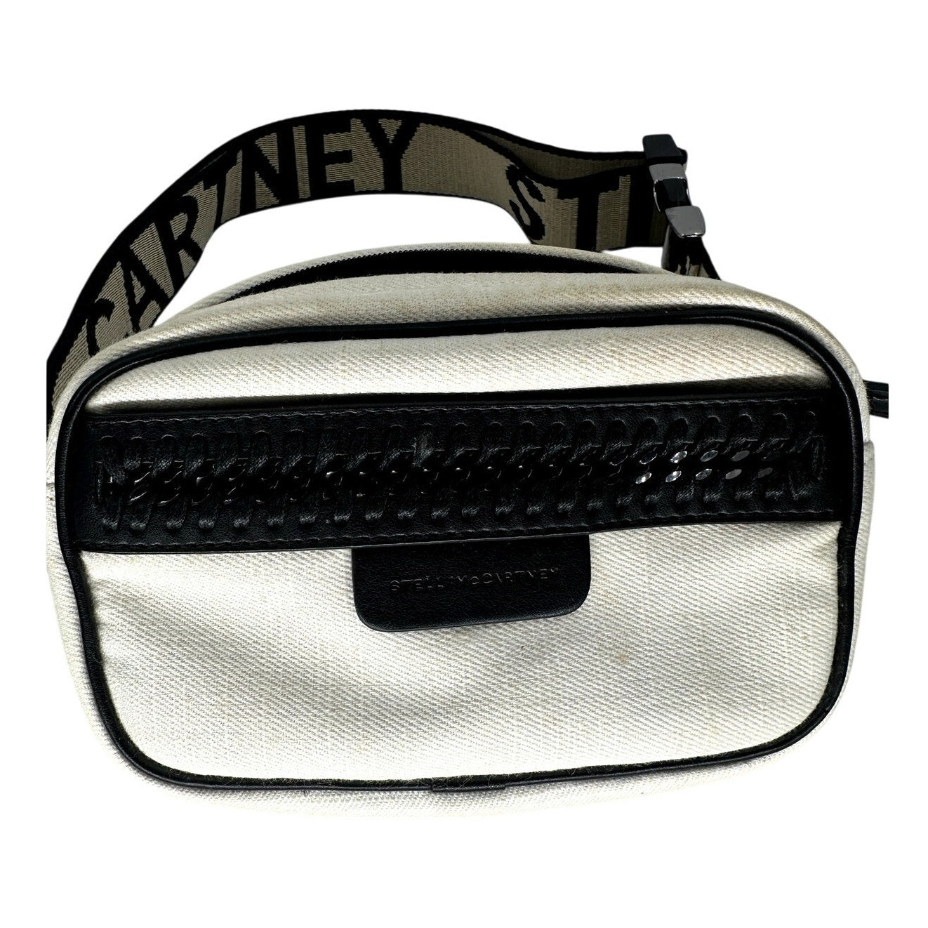 Stella McCartney Logo Accent Strap Belt Bag Canvas Ivory