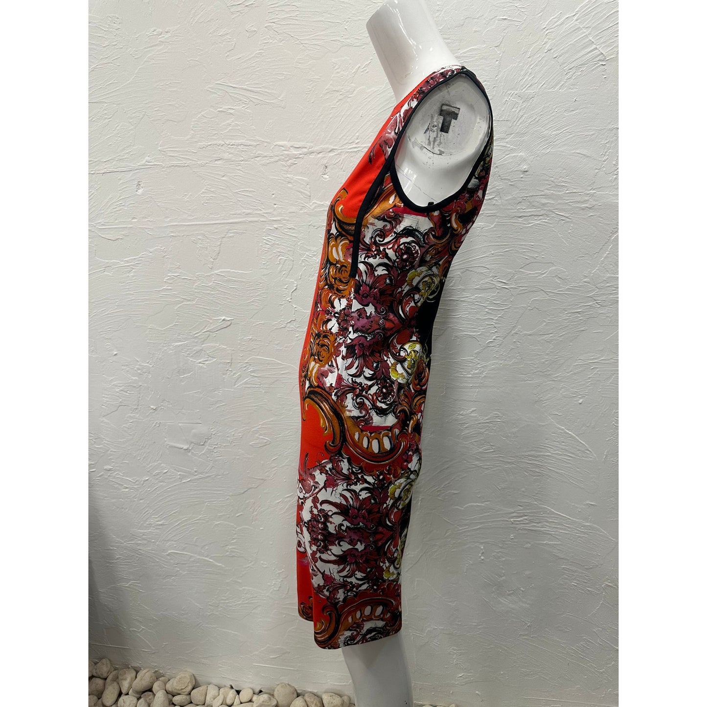 Roberto Cavalli Floral Sleeveless Knee Length Dress