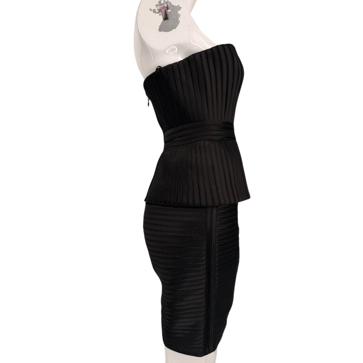 BCBGMaxazria Karina Strapless Peplum Mini Dress
