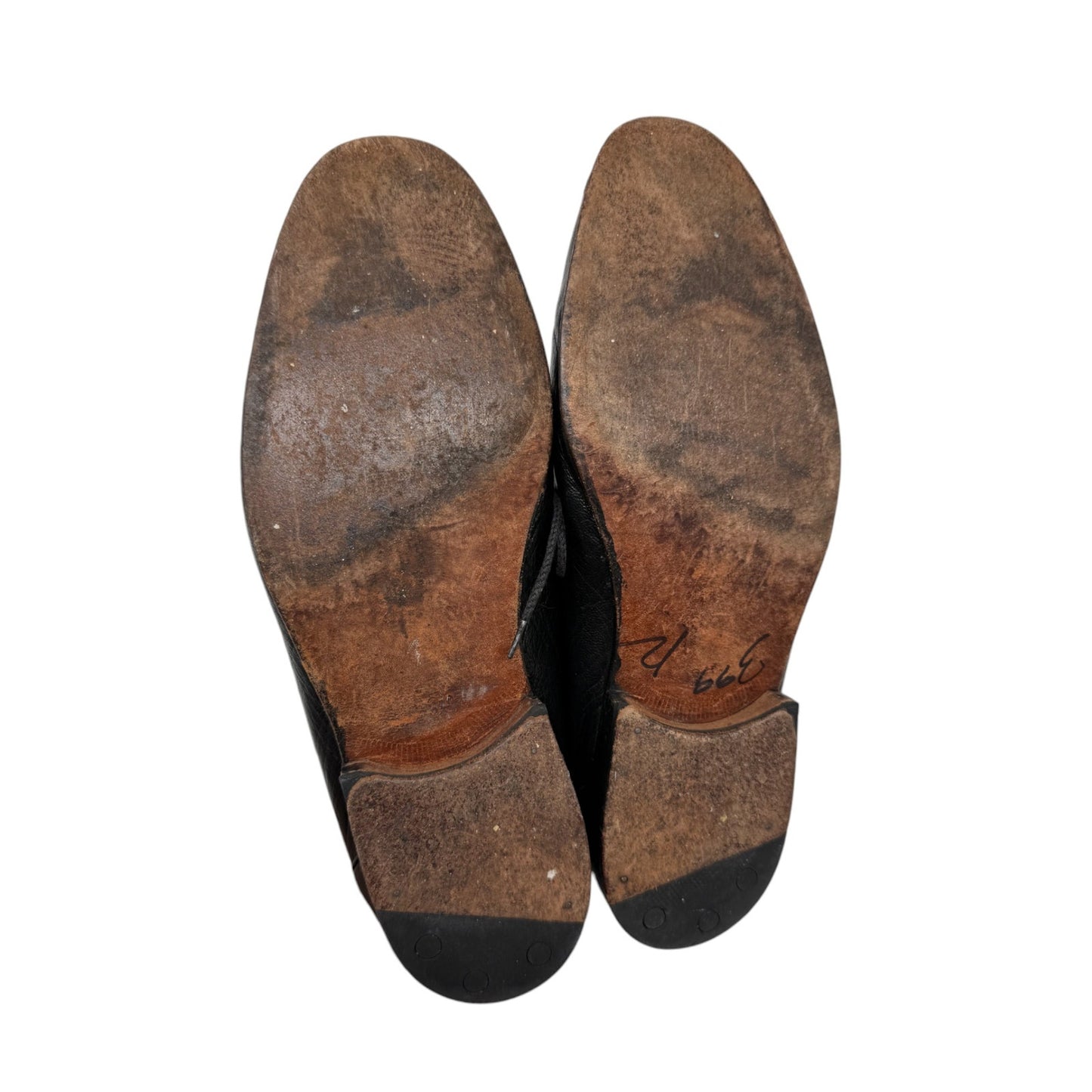 Saint Laurent Leather Lace Up Round Toe Low Top Oxford Loafers