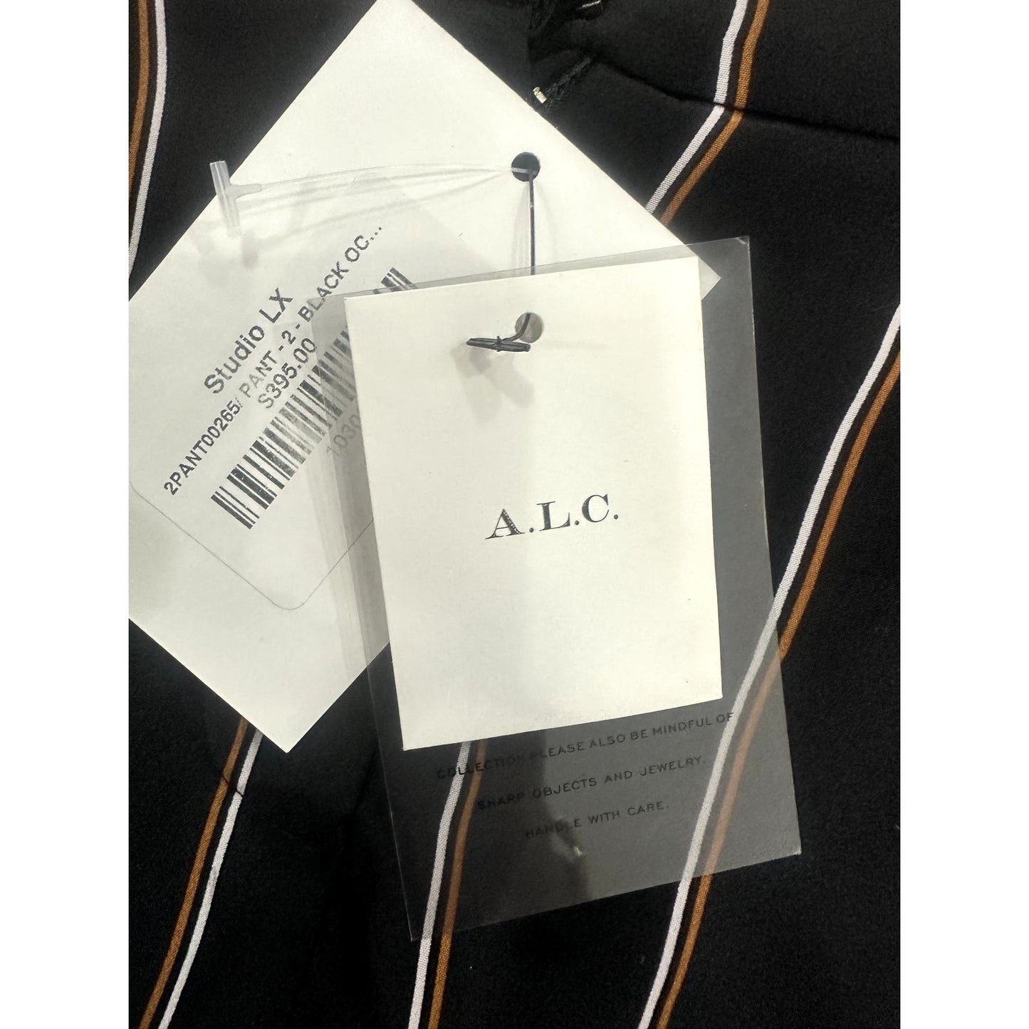 A.L.C. Studio LX Silk Pinstripe Blazer & Wide Leg Pants Suit Set