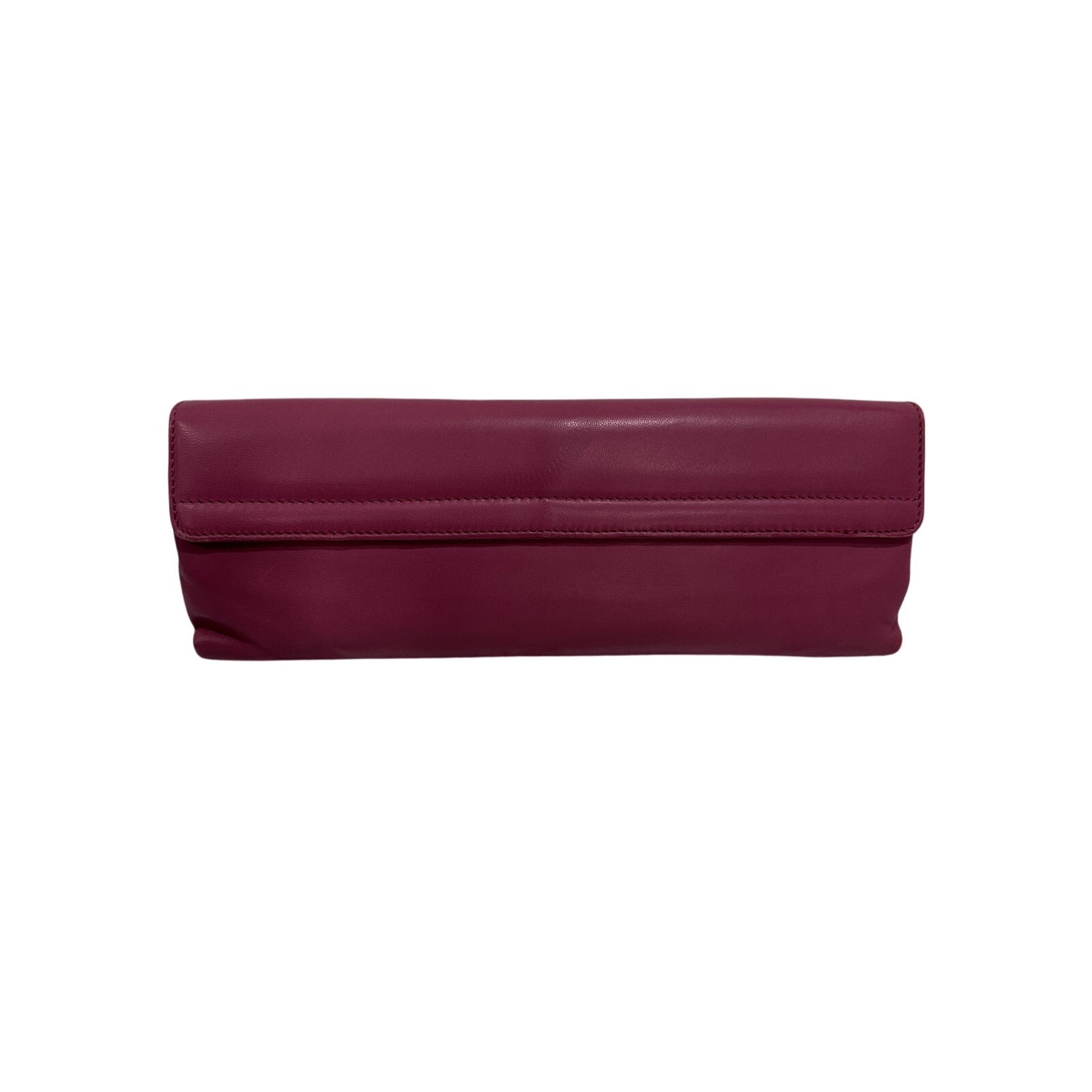 Fendi Leather Baguette Long Clutch Bag Pink
