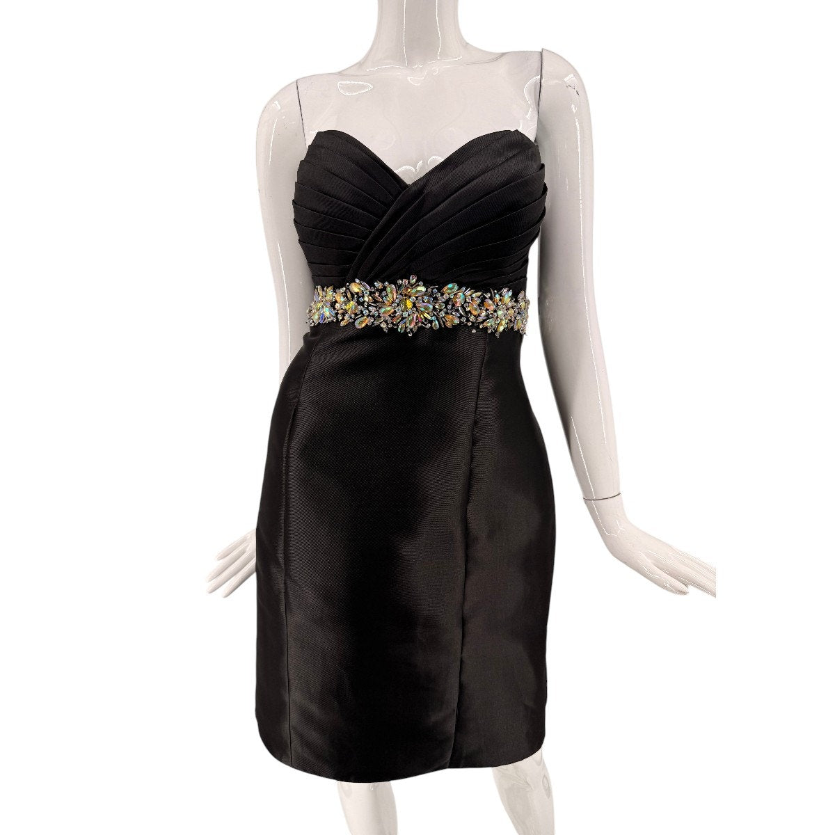 Tony Bowls Evenings Strapless Beaded Sweetheart Cocktail Dress