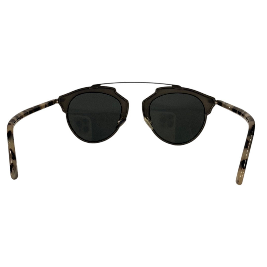Christian Dior So Real Ruthenium Black Modern Aviator Sunglasses Women's