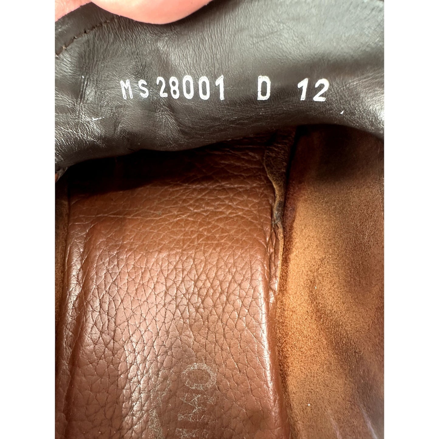 Salvatore Ferragamo Gancini Pebbled Leather Loafers Brown Men's Size 12 D