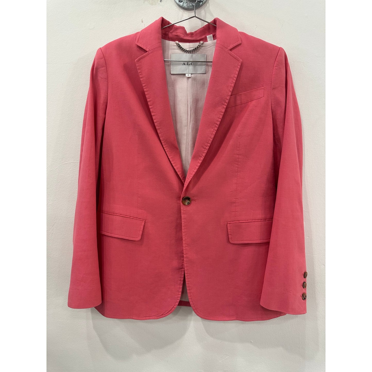 A.L.C. Linen Blend Donovan Blazer Jacket Mateo Pleated Shorts Set