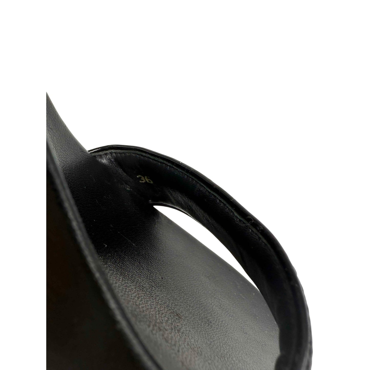 Prada Patent Leather Open Toe Ankle Strap Wedge Sandals