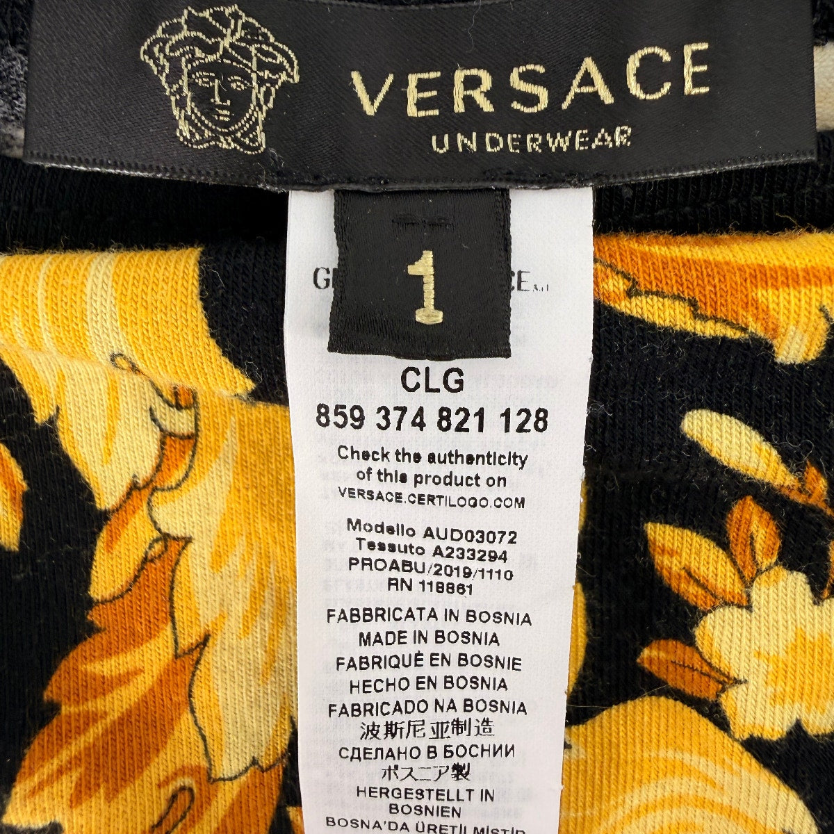Versace Barocco Print Designer Low Rise Brief Panty