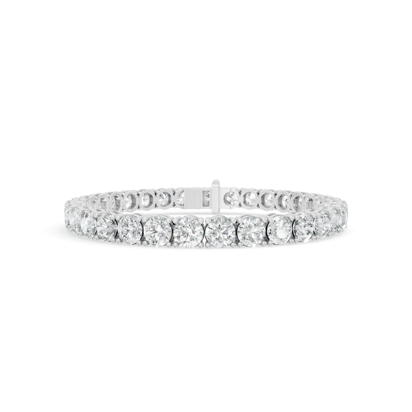 17.01 ctw Diamond 4P Classic 14K White Gold Tennis Bracelet