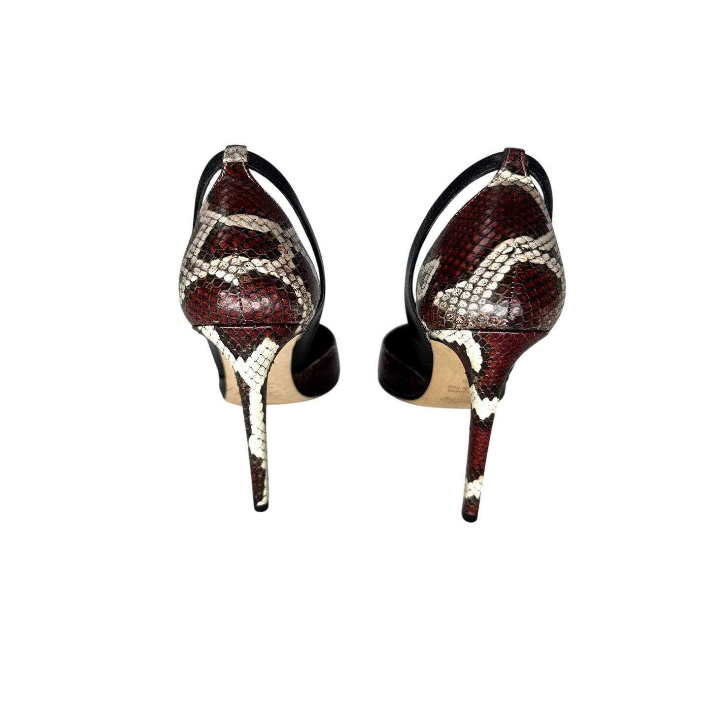 Alejandro Ingelmo Leather Snake Skin Pointed Pumps Heels
