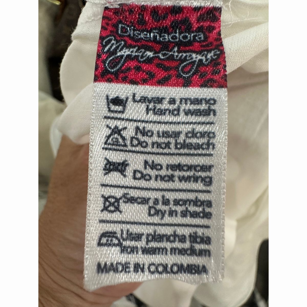Myriam Annoyave A. Cotton Linen Embroidered Cutout Off One Shoulder Midi Dress