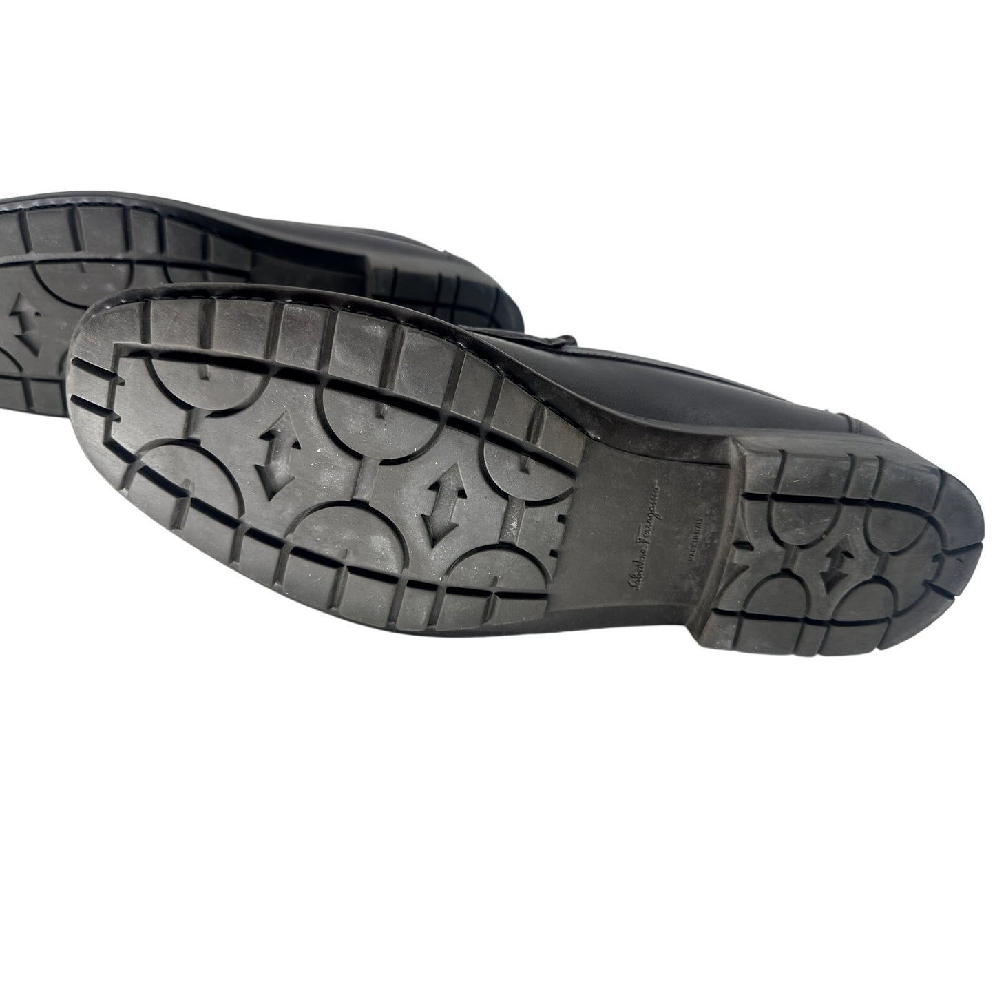 Salvatore Ferragamo David Gancini Leather Lug Sole Loafers