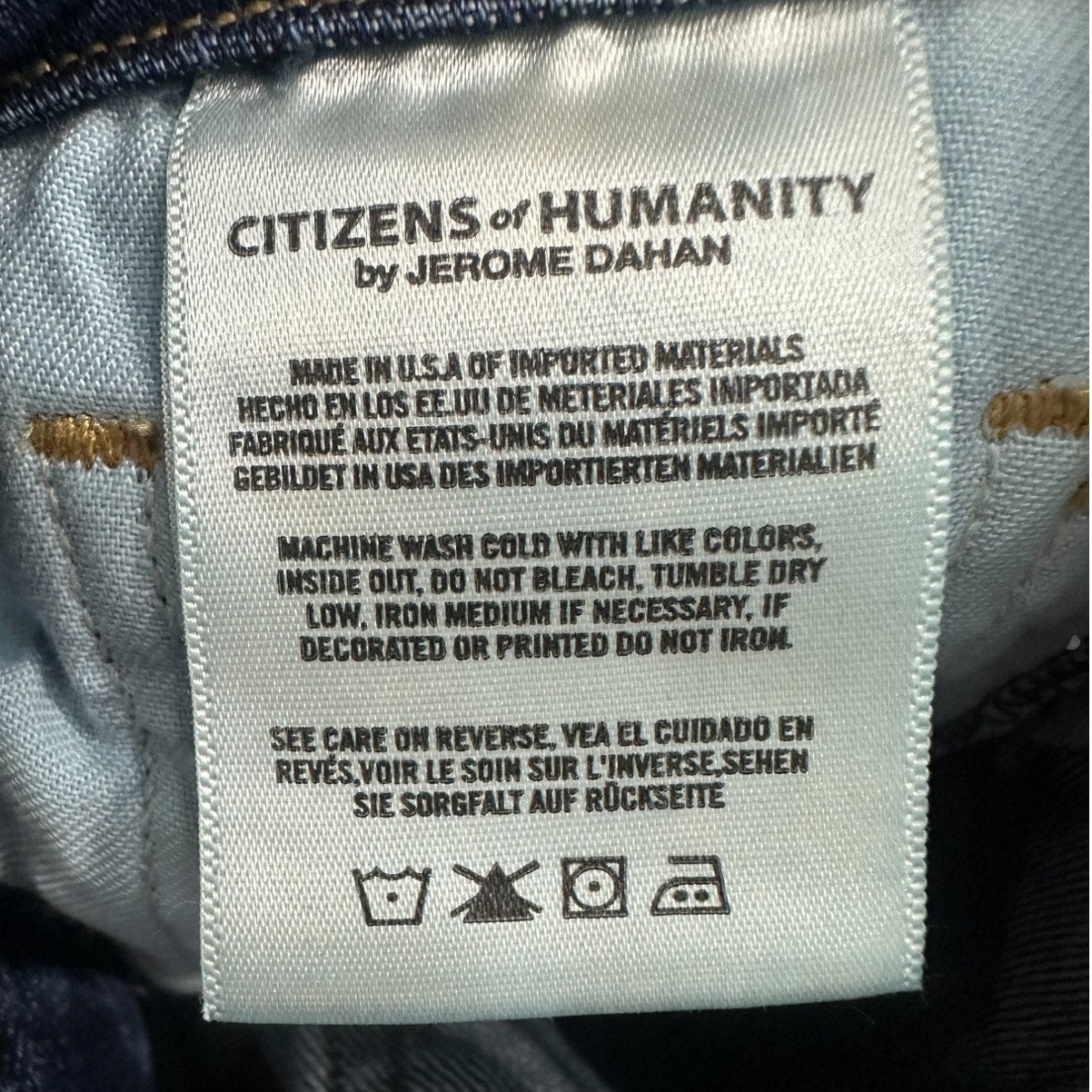 Citizens of Humanity Racer Low Rise Skinny Jeans Patina Blue Women's