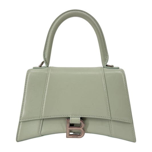 Balenciaga Hourglass Smooth Leather Top Handle Bag Mint Green Women's One Size