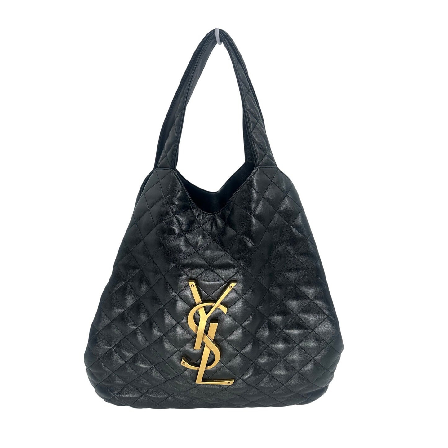Yves Saint Laurent Leather Quilted Icare Shopping Tote Bag