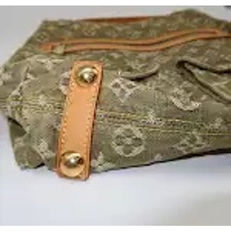 Louis Vuitton Denim Monogram GM Baggy Shoulder Bag Green