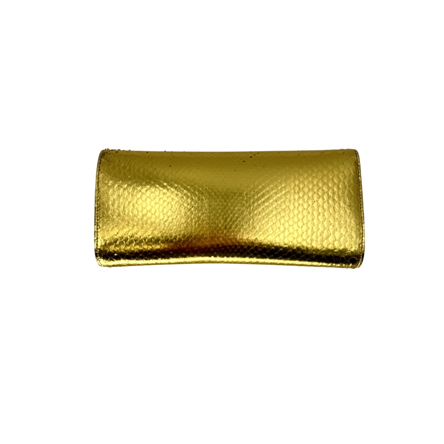 Gucci Leather Snake Skin GG Logo Broadway Clutch Bag