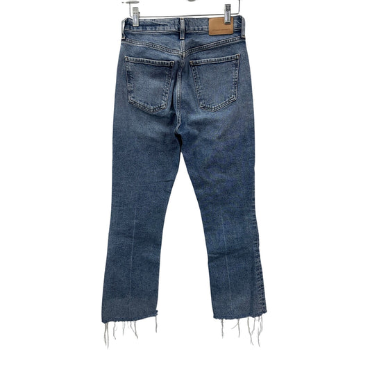 Citizens of Humanity Blue Cotton Denim Isola Cropped Boot Jeans Women's