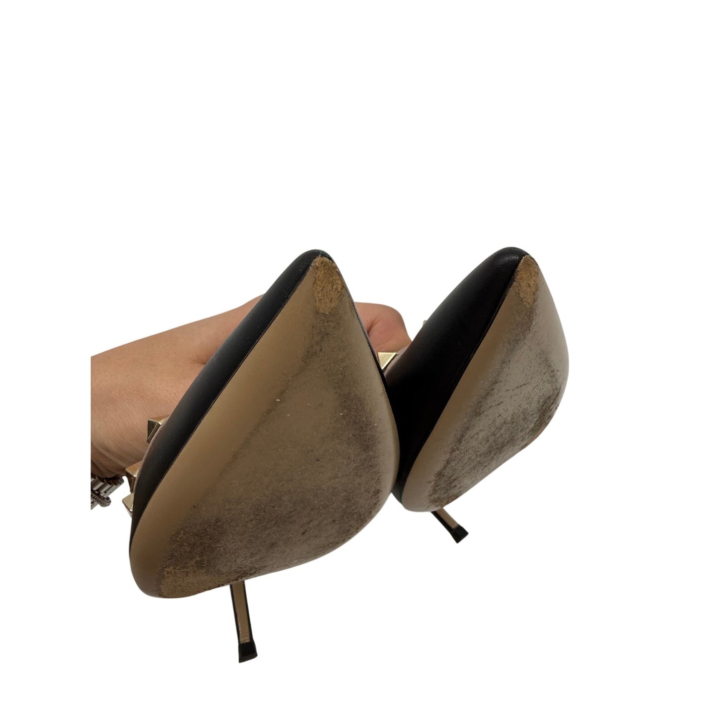 Valentino Garavani Leather Rockstud Accent Pumps Heels