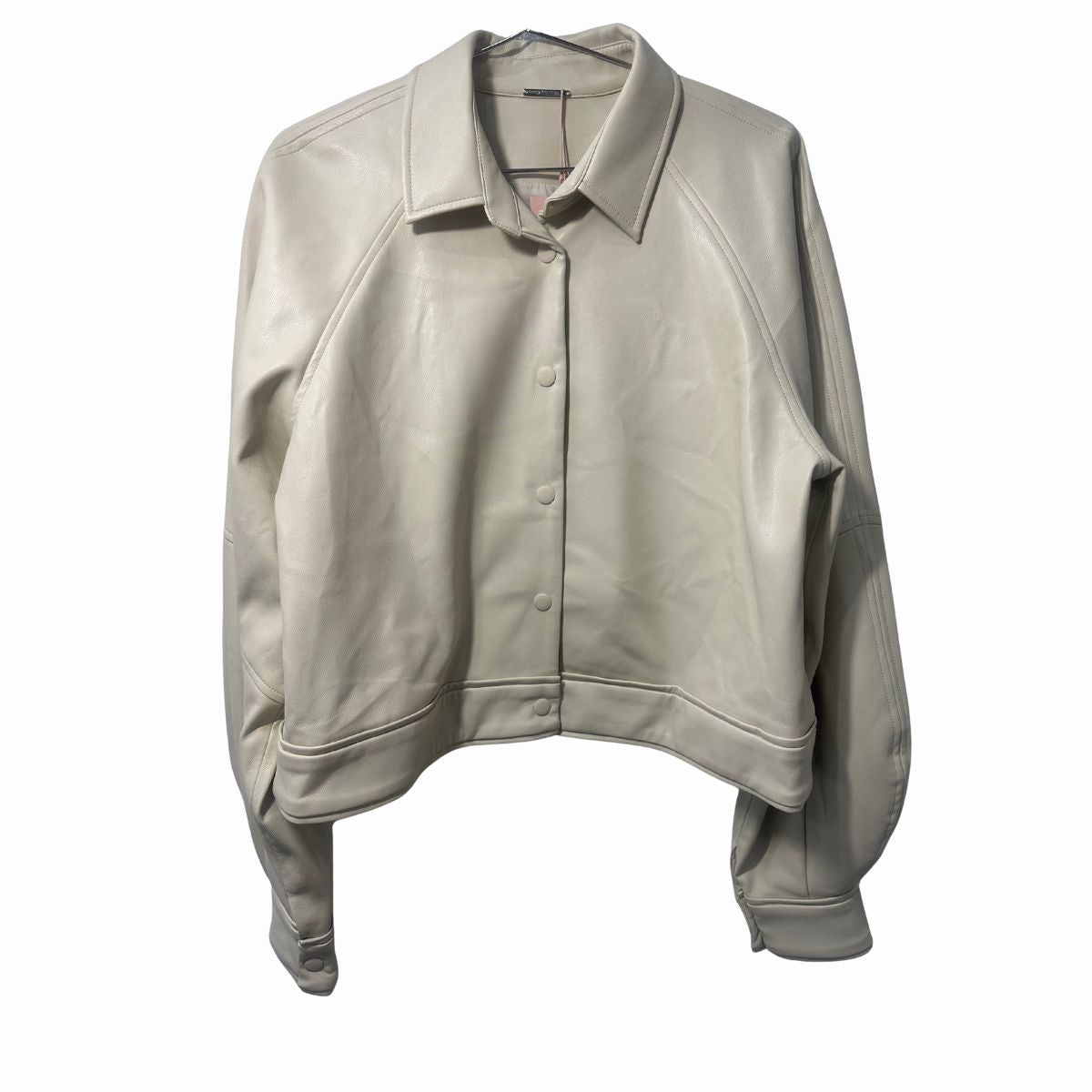 Alexis Ivory Faux Leather Ceci Jacket Buttoned Cuff Women's