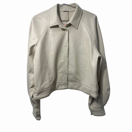 Alexis Ivory Faux Leather Ceci Jacket Buttoned Cuff Women's