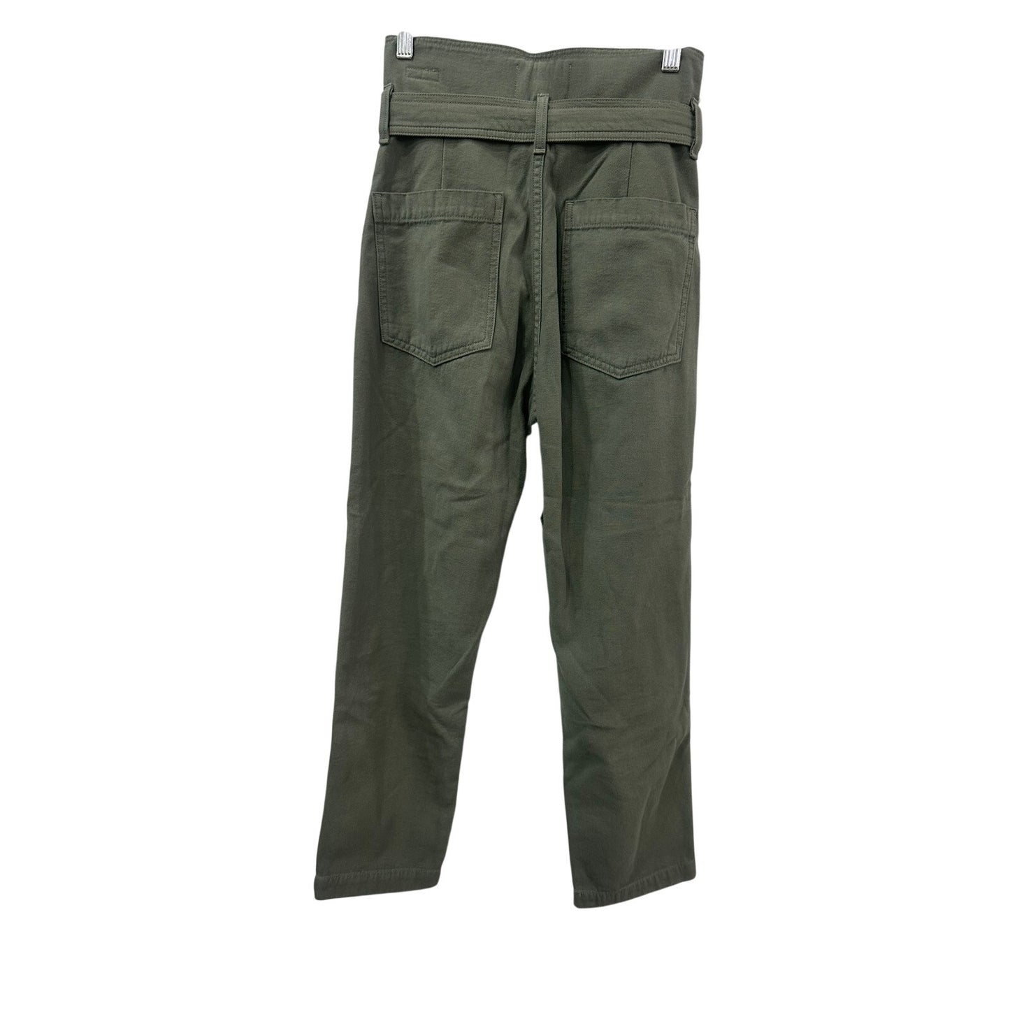 Citizens of Humanity Green Noelle Cotton Belted Cargo Crop Pants Women's
