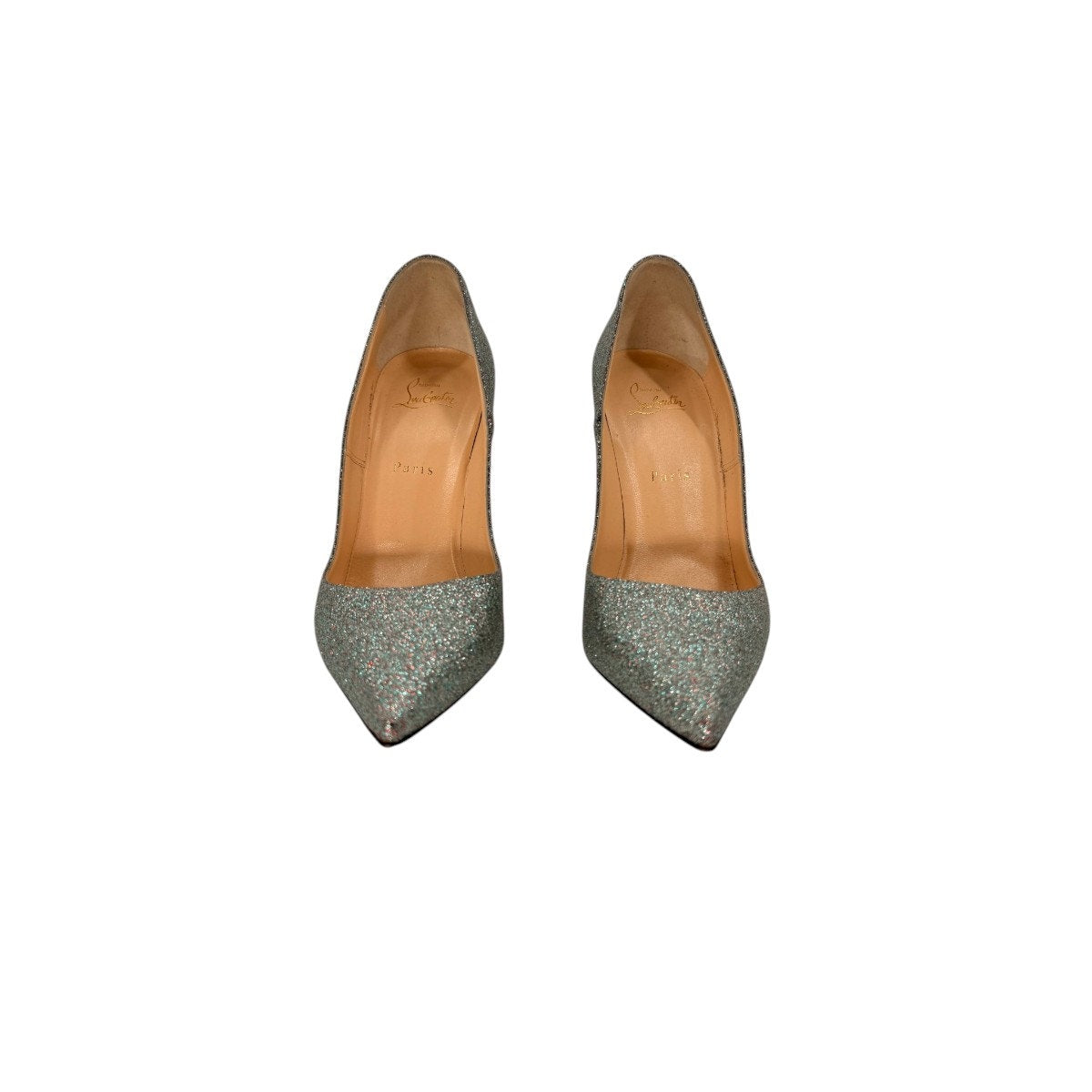 Christian Louboutin Glitter So Kate Pump Heels Silver Red Size EU 41 / US 11