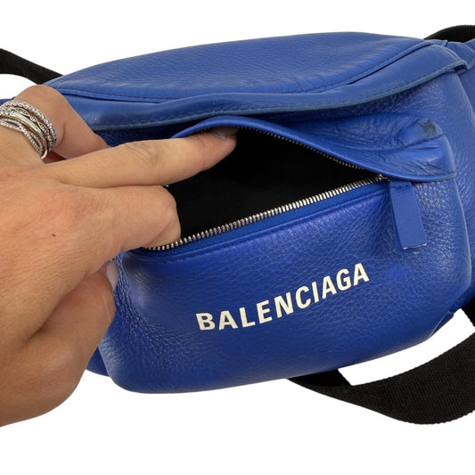 Balenciaga Everyday Calfskin Leather Logo Belt Bag