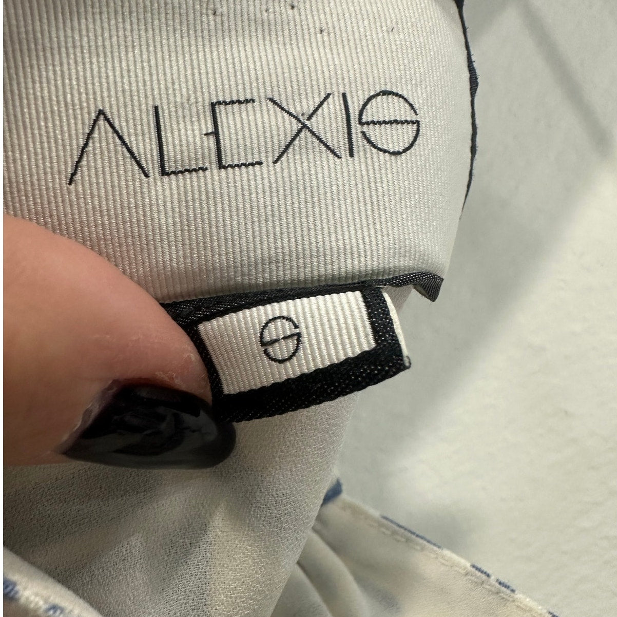 ALEXIS Blue & White Printed Crop Top and Wide Leg Pants Set
